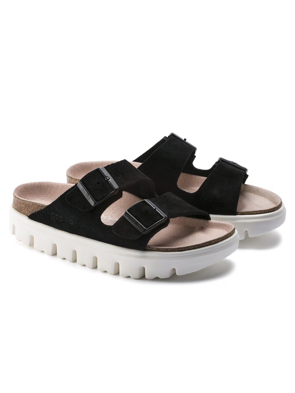 🆕🔖 Papillio by Birkenstock ✨ Arizona Chunky Suede Sandal ✨Black✨Size 39✨ NWOB!!